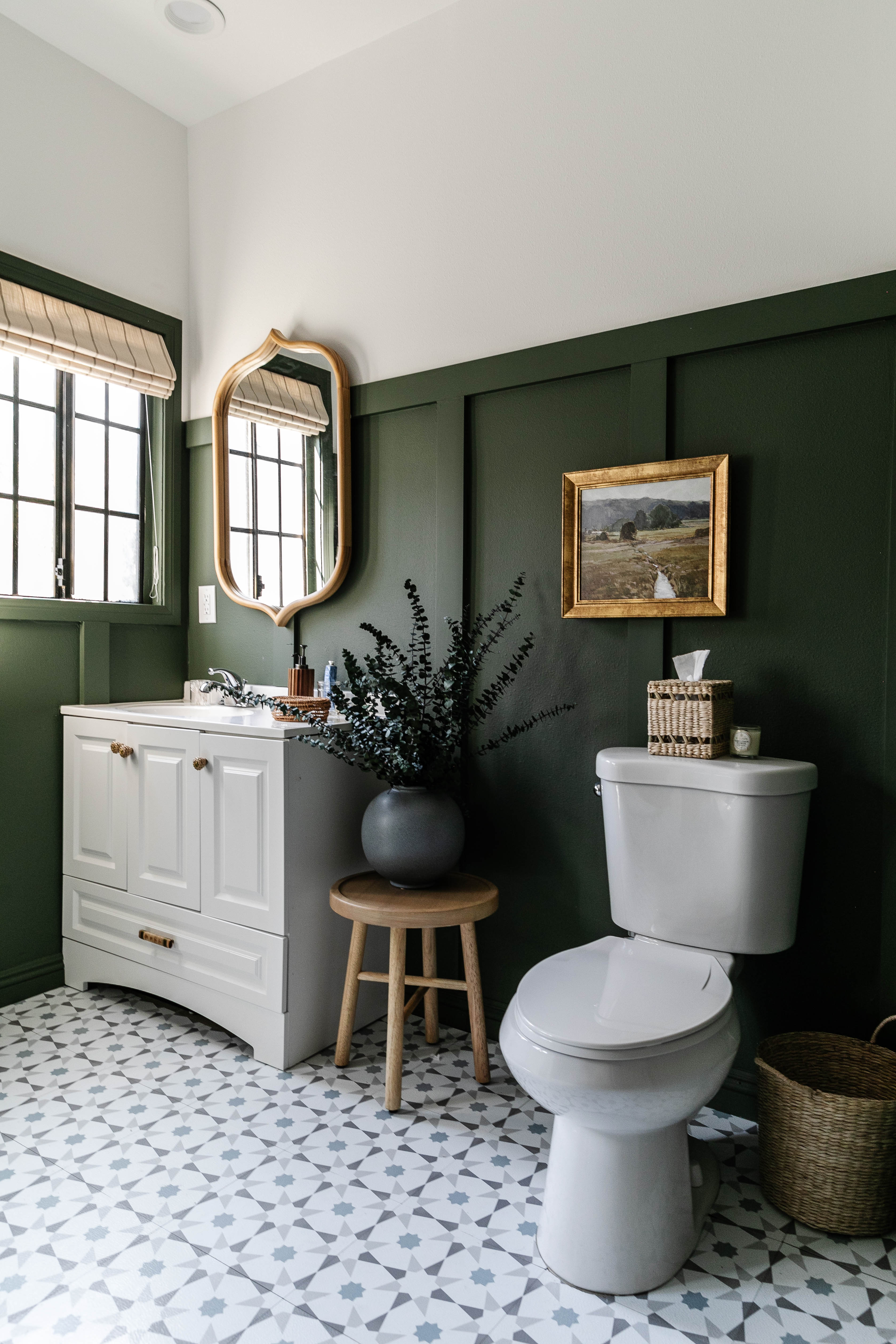Our Dark Green Bathroom, Makeover Reveal