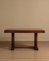 Art Deco Oak Dining Table / Desk Manner of Charles Dudouyt, France, 1940s