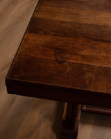 Art Deco Oak Dining Table / Desk Manner of Charles Dudouyt, France, 1940s