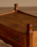 Pair of Henning Kjaernulf Oak Brutalist Nightstands, Denmark, 1960s