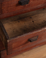 Red Painted Pine Cabinet / Buffet, Scandinavian, Early 19th Century