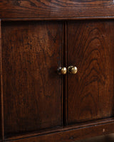 Oak Welsh Dresser w/ Plate Rack & Green Painted Backboard, England, 18th Century