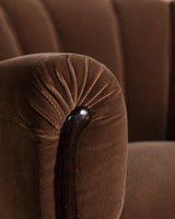 Swedish Art Deco Mohair & Wood Club Chair, Sweden, 1930s (2 Available)