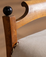 Swedish Grace Burlwood Footstools in Mohair, Sweden, 1920's (2 Available)