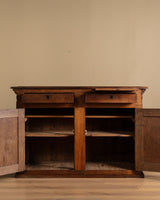 French Oak Two Door Buffet Counter, France, 19th/Early 20th Century