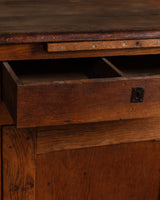 French Oak Two Door Buffet Counter, France, 19th/Early 20th Century