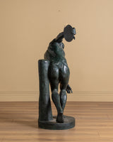 54" Cast Bronze Discus Thrower Sculpture, Europe, Early 20th Century