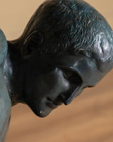 54" Cast Bronze Discus Thrower Sculpture, Europe, Early 20th Century