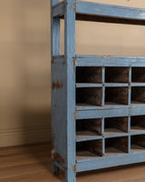 19th Century 10ft Blue Painted American General Store Cabinet / Shelving Unit