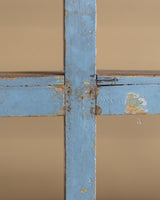 19th Century 10ft Blue Painted American General Store Cabinet / Shelving Unit