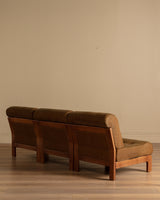 Carl Straub Style German Modular Lounge Sofa, Denmark, 1970s