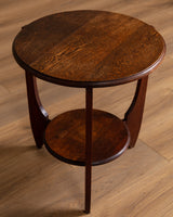 Dutch Art Deco Oak Side Table, Netherlands, 1920s