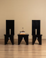 Ebonized Oak Lounge Set Manner of Pieter De Bruyne, Belgium, 20th Century