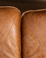 Scandinavian Brutalist Leather and Oak Sofa, Scandinavia, 1970s