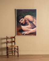 Philip Stein Large-Scale Expressionist Male Figure Oil Painting, United States, 1938