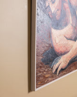 Philip Stein Large-Scale Expressionist Male Figure Oil Painting, United States, 1938