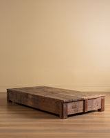 Monumental French Rustic Wood Coffee Table, Early 20th Century