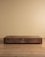Monumental French Rustic Wood Coffee Table, Early 20th Century