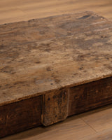 Monumental French Rustic Wood Coffee Table, Early 20th Century