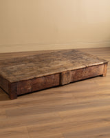 Monumental French Rustic Wood Coffee Table, Early 20th Century