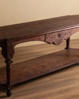 19th Century Hand Carved French Drapers Table w/ Drawer