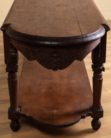 19th Century Hand Carved French Drapers Table w/ Drawer