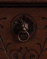 19th Century Hand Carved French Drapers Table w/ Drawer