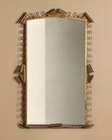 X-Large Italian Scuptural Brass Perforated Mirror, Italy, 1960's