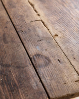 Rustic Farmhouse Table w/ Scalloped Stretcher, Italy, Late 19th Century