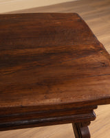 Wood Trestle Base Money Changer's Table, France, Early 20th Century