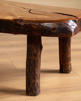 Adirondack Live Edge Coffee Table, France, 1970's