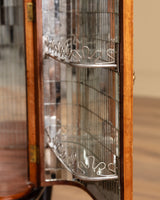 Art Deco Burl Bar Cabinet w/ Ebonized Legs, Italy, 1930's