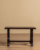 Brutalist Gouged Wood Side Table, France, 1950's