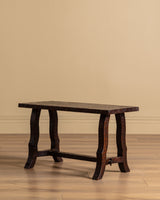 Brutalist Gouged Wood Side Table, France, 1950's