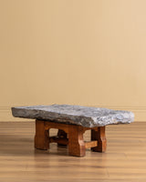 Belgian Bluestone & Oak Coffee Table, 1970's (2 Available)