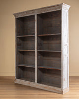 Monumental French Painted Library Bookcase w/ Carved Cornice #2