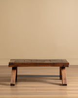 Brutalist Wood & Slate Coffee Table, Belgium, 1960's