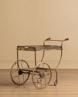 Brass Bar Cart / Serving Trolley, Sweden, 1950's