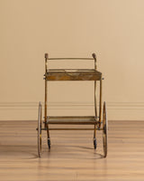 Brass Bar Cart / Serving Trolley, Sweden, 1950's