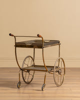 Brass Bar Cart / Serving Trolley, Sweden, 1950's