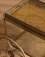 Brass Bar Cart / Serving Trolley, Sweden, 1950's