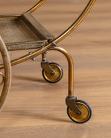 Brass Bar Cart / Serving Trolley, Sweden, 1950's