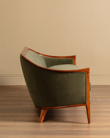 "Aristokrat" Teak Sofa in Kelly Wool by Bertil Fridhagen, Sweden, 1960's