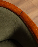 "Aristokrat" Teak Sofa in Kelly Wool by Bertil Fridhagen, Sweden, 1960's