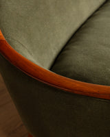 "Aristokrat" Teak Sofa in Kelly Wool by Bertil Fridhagen, Sweden, 1960's