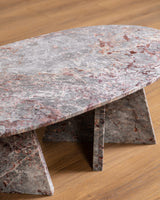 Postmodern Oval Marble Coffee Table, Italian, 1980's