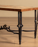 French Iron & Tile Coffee Table, Manner of Roger Capron, 1960's