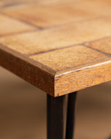 French Iron & Tile Coffee Table, Manner of Roger Capron, 1960's