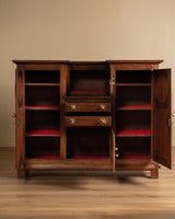 Art Deco Walnut Cabinet Manner of Charles Dudouyt, France, 1940s