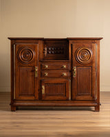 Art Deco Walnut Cabinet Manner of Charles Dudouyt, France, 1940s